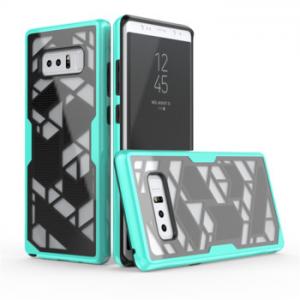 China New Products Custom Hybrid Rugged PC TPU 2 In 1 Geometry Mobile Phone Cover For Samsung Galaxy Note 8 Combo Case supplier