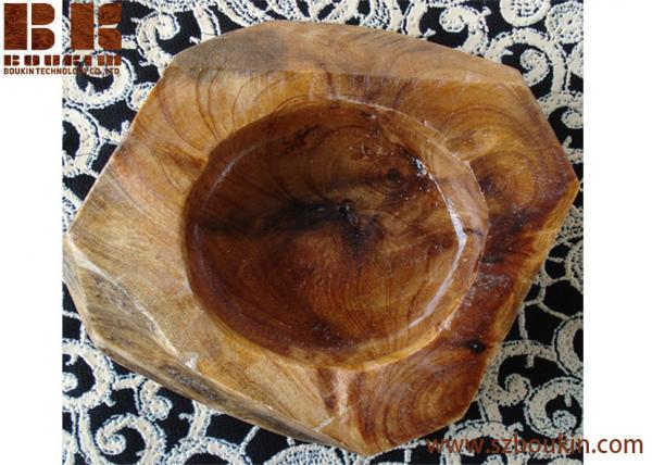 Vintage creative carved customized handmade wooden ashtray for father