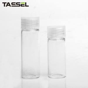 China Leakproof Clear Makeup Vial Glass Bottle Durable Custom Size With Screw Cap supplier