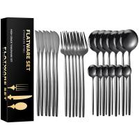 China Compact Stainless Steel Cutlery Set Polishing Stainless Steel Gold Cutlery Set on sale