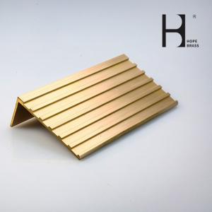 China Solid Brass Extruding Profiles for Anti-slip Strip for Stairs Copper Non-slip Nosings Customized Size Shape Big Factory supplier