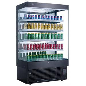 Air Curtain Upright Chillers Supermarket Display Freezer Cabinets 5 Tier