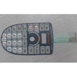 Thin Film Cell Phone Waterproof Membrane Switch With 3M Adhesive And LED Lights