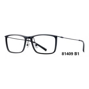 China Plastic Light Style Full Rim Eyeglass Frames Metal Temple Square wholesale