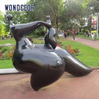 China Customized 3D Casting Bronze Sculpture Metal Art Fat Female Family on sale