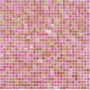 China Cute pink with little brown 10mm glass mosaic mix pattern for girl room supplier