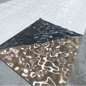 China Ss 304 Sheets Golden Stainless Steel Color Plate Ceiling Wall Water Ripple supplier