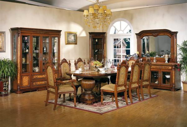 Customized High End Solid Wood Dining Table Set Marble Kitchen & Dining Room