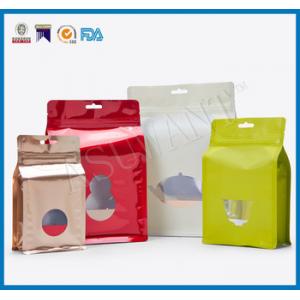 China Custom Laminated Coffee Packaging Bags , Stand Up Pouches FDA Approved With Window supplier
