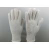 Elastic Cuff Cotton String Knit Gloves , Cotton Work Gloves With Rubber Gripper
