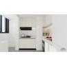 Fadior Compact White Stainless Steel Kitchen With Streamlined Workflow And Ample Storage