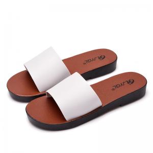 China Lightweight Slides Open Toe Summer Slippers , Women Flat Sandals Slippers supplier