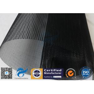 China 4X4MM Black PTFE Coated Fiberglass Mesh Fabric Conveyor Belt Heat Sealer supplier