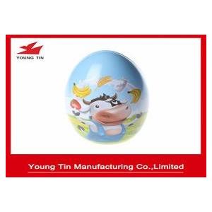 Easter Holiday Gift Packaging Egg Tin Box , Custom Printed Easter Egg Cake Tin