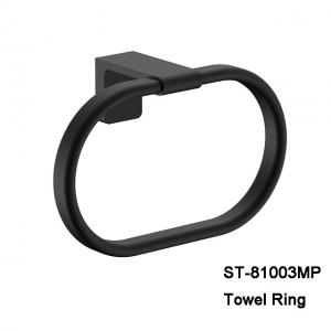 Fancy Decorative Stainless steel Black Finishing Bathroom Accessories Wall Mounted Towel Ring