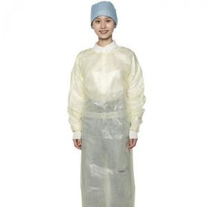China Aami Level Yellow Disposable Isolation Gown Medical Isolation Clothing supplier