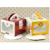 decorative personalized paper cake boxes, Custom artpaper handle cake box with