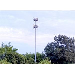 50m GSM FM 5G Telecom Steel Tower 3 Platforms Hot Dip Galvanized