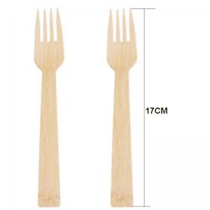 170mm Recyclable Disposable Biodegradable Bamboo Fork For Bar Hotel Kitchen