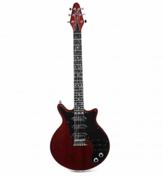 Guild Brian May Red Guitar Black Pickguard 3 pickups wilkinson Tremolo Bridge 24