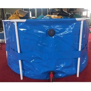 6500L Durable  Fish Farming Pond Cylindrical Shape For Fish Breeding Collapsible Fish Tank