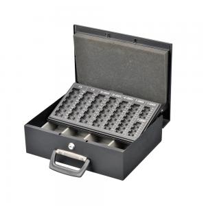 China OEM Metal Cash Box Modern Office Powder Euro Coin Collection Safes supplier