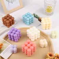 China AROMA HOME Cube Ball Shape Macarons Color Scented Carved Candles For Wedding on sale