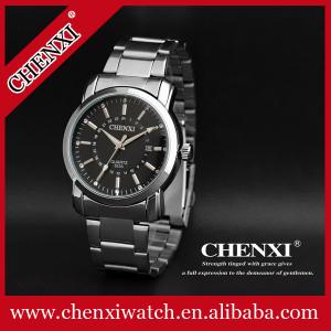 Reloj inoxidable del cuarzo de Japón Movt de los relojes de moda de la marca CHENXI del reloj de la banda de acero de C023A para hombre