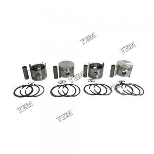 4PCS Piston With Rings For Fits Toyota 4P Excavator Diesel Engine