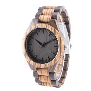 China Luxury Brand Wood Watch Men Analog Natural Quartz Movement Male Wristwatches Clock supplier