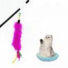 China Colorful Rabbit Hair Cat Feather Teaser Wand Toy Size Customized ODM / OEM Accpeted wholesale