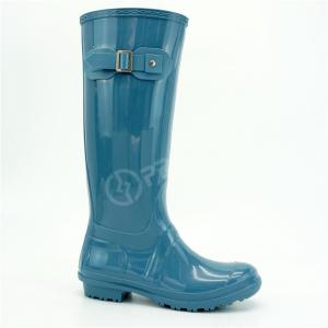 China Waterproof Knee High Rubber Boots , Non Slip Wellington Rain Boots supplier