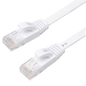 Modem Cat6 Solid Flat Patch Cable High Speed 30 AWG With Clips