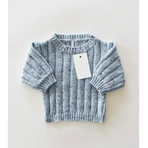 China Custom Neutral Baby Chunky Knit Speckled Sweater Organic Cotton Hand Knitted  Pullover Sweater Toddlers Winter Warm supplier