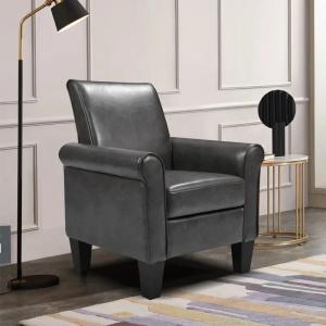 China Multiscene Antiwear Leather Cuddle Chair , Practical Distressed Leather Armchair supplier