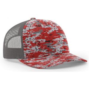 Sublimated Camo Pattern Mesh Trucker Hats Adjustable Snapback Caps Embroidery Logo