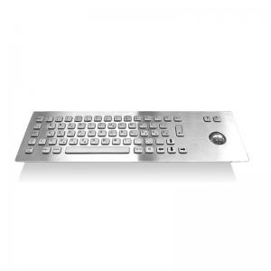 Industrial IP65 Stainless Steel Metal Keyboard With Trackball For Industrial Applications