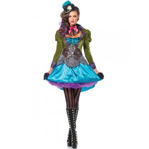 Alice in Wonderland Costumes wholesale Mad Hatter Womens Costume Outfit for halloween size S to 3XL Available