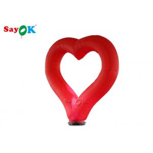 China 2.5mH Red  Inflatable Lighting Decoration For Wedding / Blow Up Heart supplier