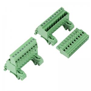 China 5.08mm / 0.2 Pitch Pluggable Screw Terminal Blocks Din Rail Mounting 300V 10A supplier