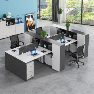 Black and White Office Furniture Staff Table Office Desks Work station With Drawer