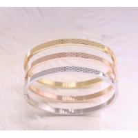 China 18k Gold Plated Laser Engraved Bracelet Custom Jewelry Ladies Bangle Bracelet on sale