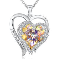 China Valentine 925 Heart Shaped 6.23g 1.18in Sterling Silver Heart Pendant Necklace SGS on sale