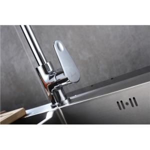 China Long Neck Commercial Kitchen Faucets , Hot Cold Water Kitchen Sink Faucets supplier