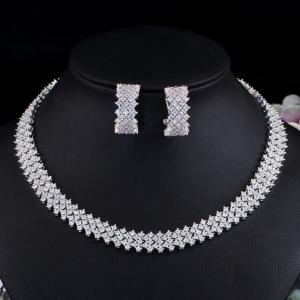 New popular Luxury exquisite AAA CZ Necklace Jewelry Cubic Zirconia jewellery wedding indian necklace set jewelry sets