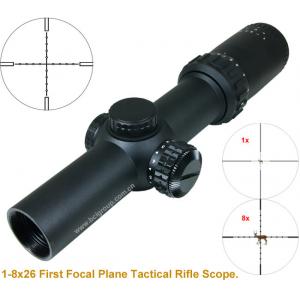 1-8x26mm IR tactical riflescope long eye relief riflescope