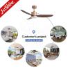 China 52-Inch Modern Ceiling Fan with 3-Color LED Light and Remote Control wholesale