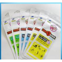 China Kids Mosquito Repellent Bracelet Grip Seal Bags 110 Micron With Hanghole on sale