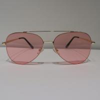 China Pilot Anti Reflective Sunglasses Pink , Unisex Round Double Bridge Sunglasses on sale