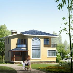 China Ultra Modern Light Steel Prefab House / Double Story Prefab Homes Heat Resistant supplier